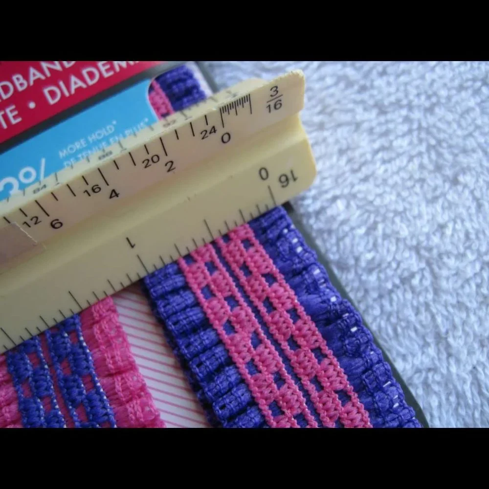 2 Goody Girl Sized Stay Put Slideproof Headwraps Elastic Head Bands Pink Purple